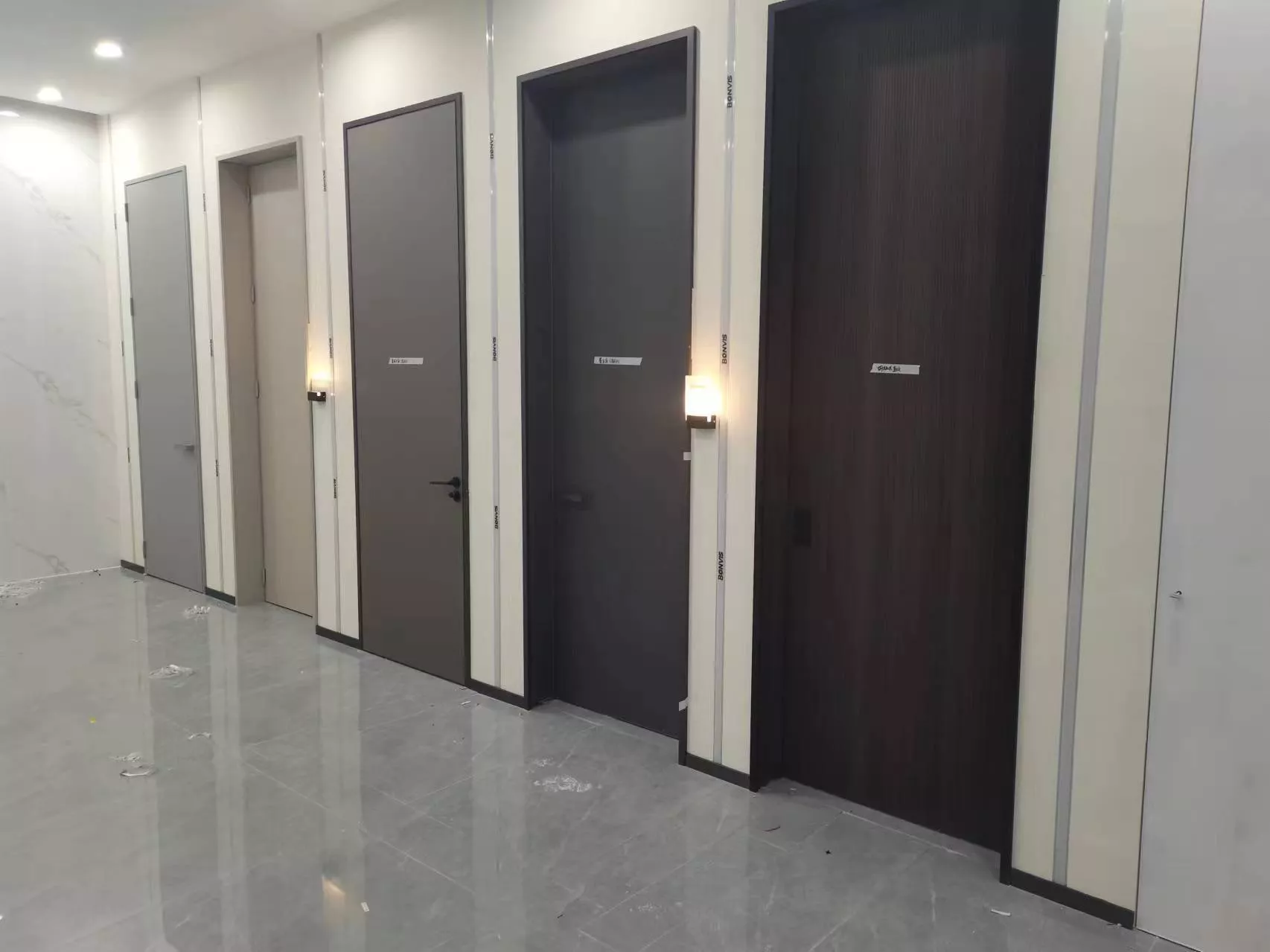 Google Minimalist aluminum wood doors